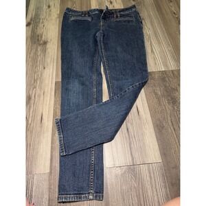 Allen B. by Allen Schwartz Women Dark Wash Studded Skinny Jeans Ankle Zip Size 8